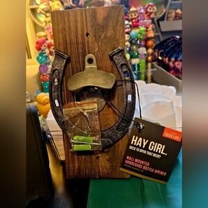 Foster & Rye Wall Mounted Horseshoe Bottle Opener - Brown